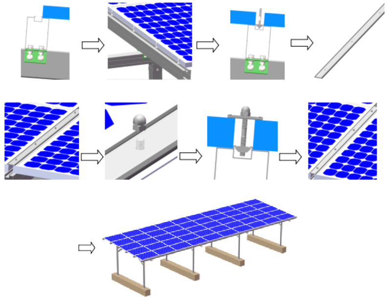 Metal Carport For Pv Panels Installation Metal Carport For Pv Panels Installation