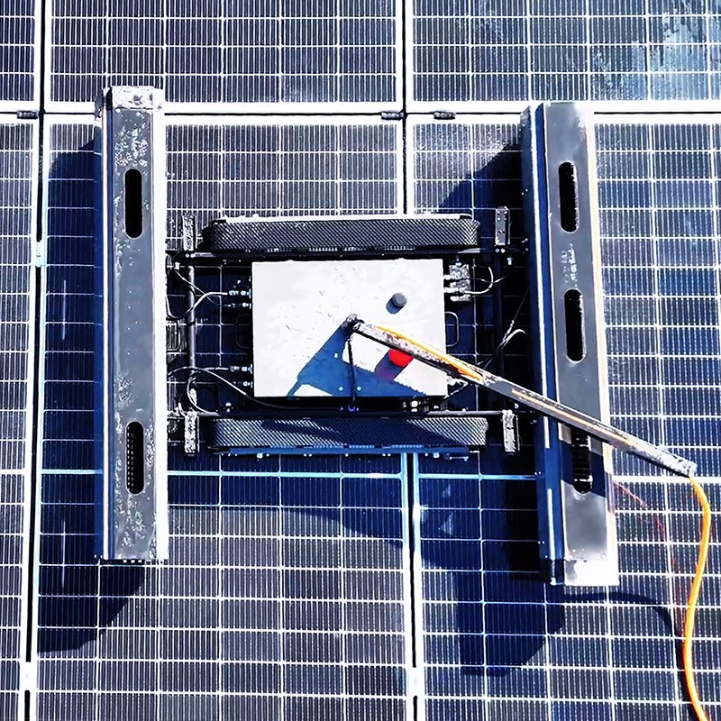 Solar Panel Cleaning Machine Real Usage Scene Solar Panel Cleaning Machine Real Usage Scene