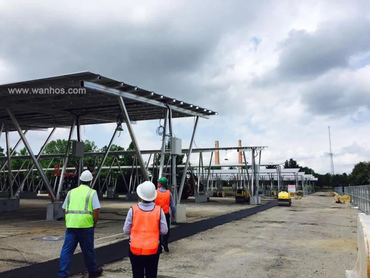 Solar Car Carport Support With Solar Panel Carport Parking System Solar Pv Mounting Structure