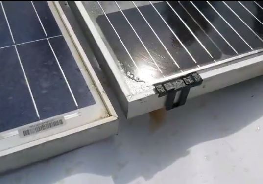 Water-free Solar Panel Cleaning System